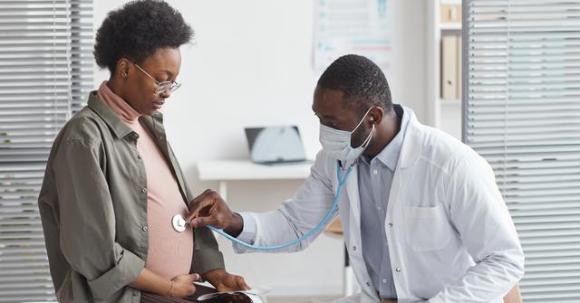 A woman and her doctor