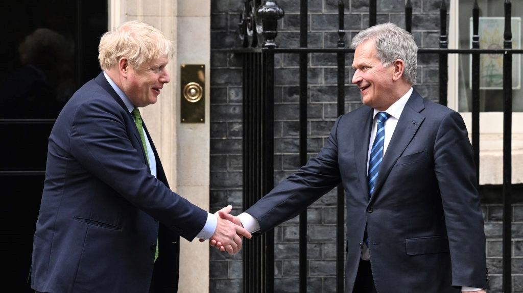 U.K. Prime Minister Boris Johnson and Finland President Sauli Niinisto