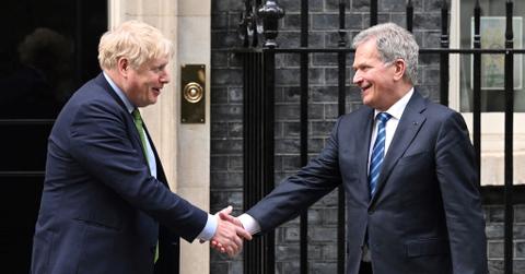 U.K. Prime Minister Boris Johnson and Finland President Sauli Niinisto