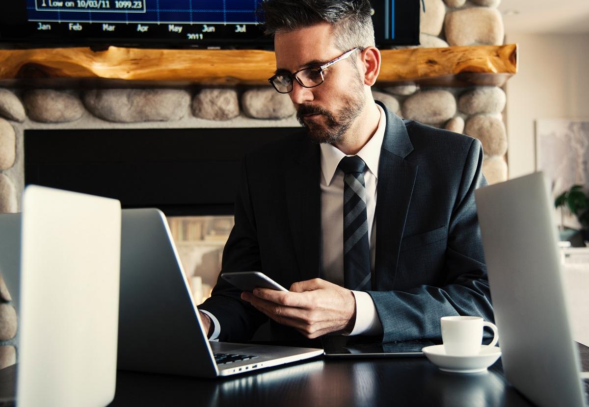 A person working on a laptop