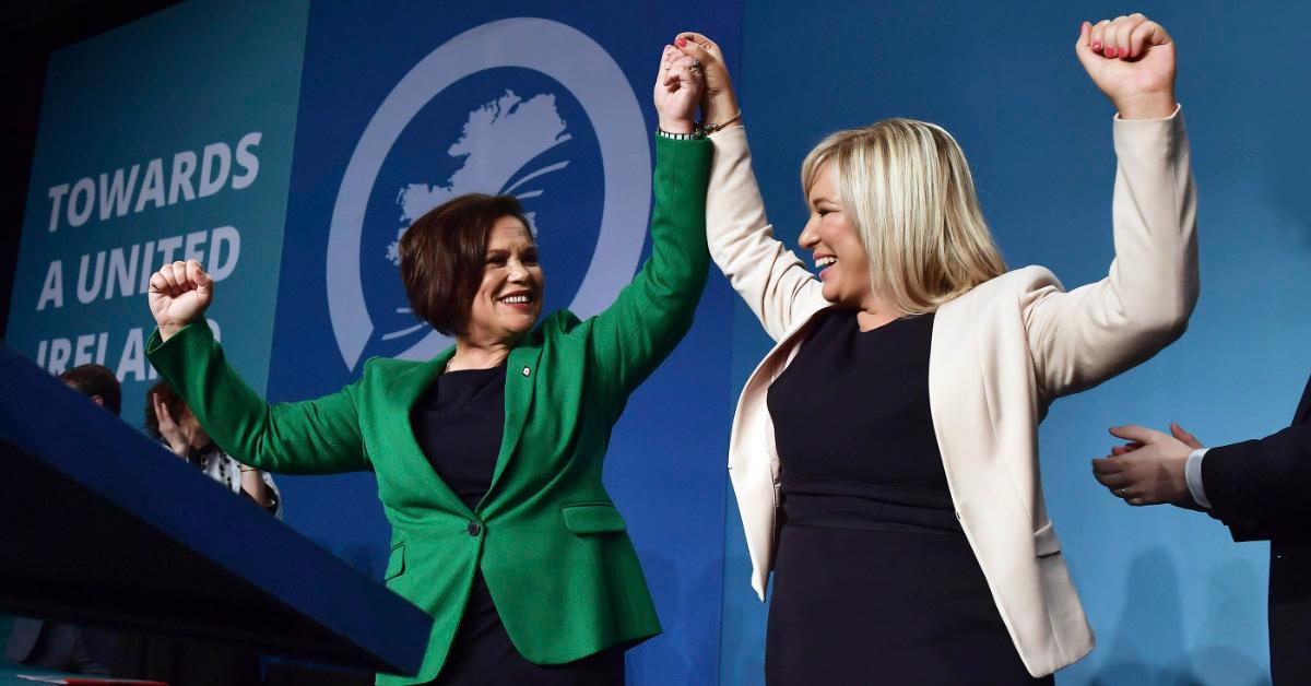 Sinn Féin President Mary Lou McDonald and Vice President Michelle O'Neill