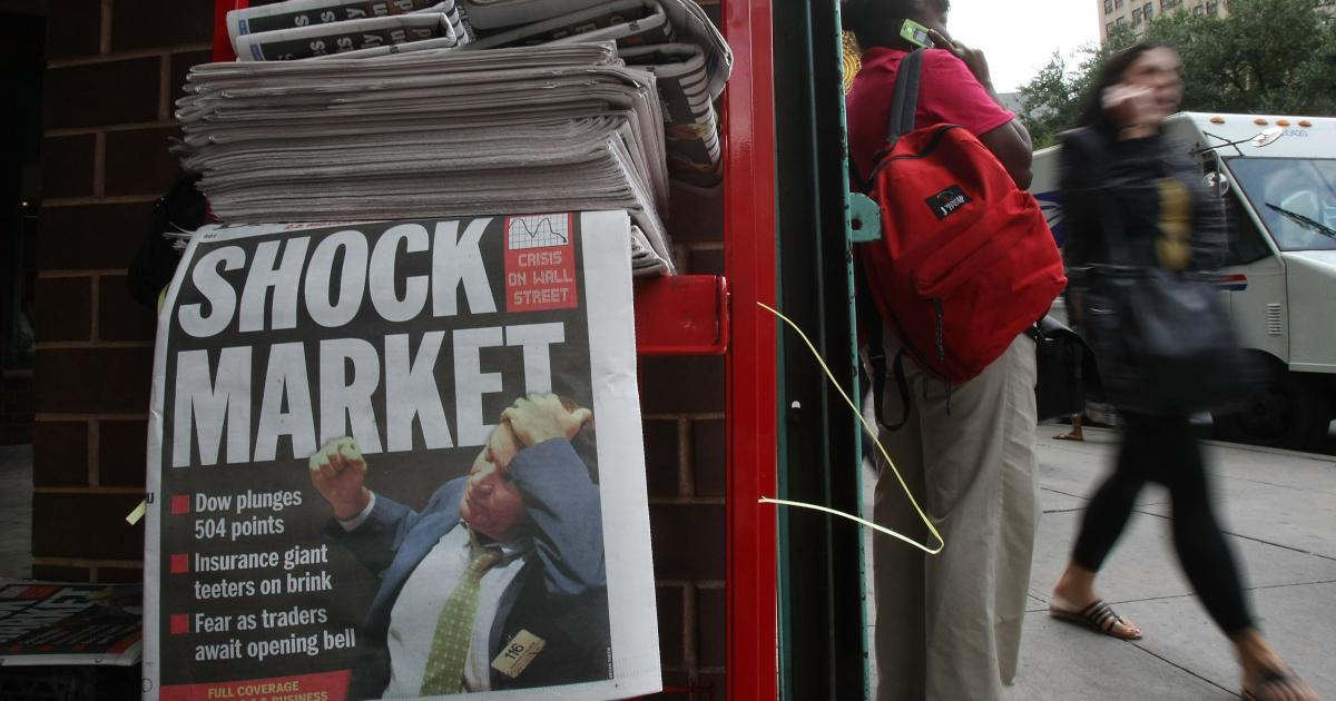 Cover story about stock market crash