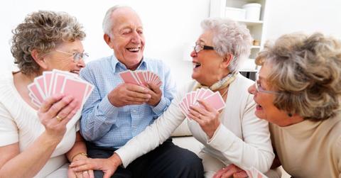 Seniors playing cards