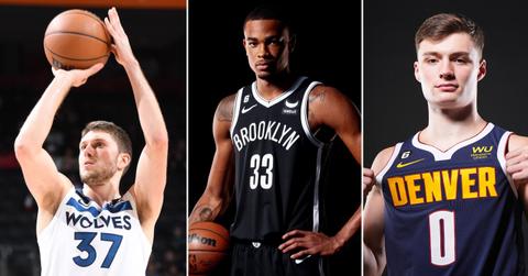 NBA players Matt Ryan, Nic Claxton, and Christian Braun