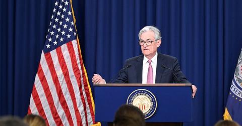 Fed chair Powell answers reporters’ questions at the FOMC press conference on May 4, 2022