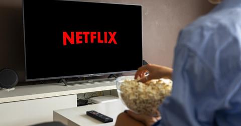 A person watching Netflix