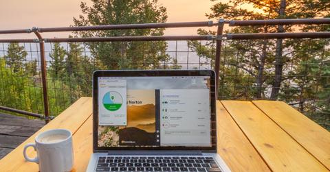 Norton software on a laptop