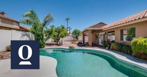 House with a backyard pool