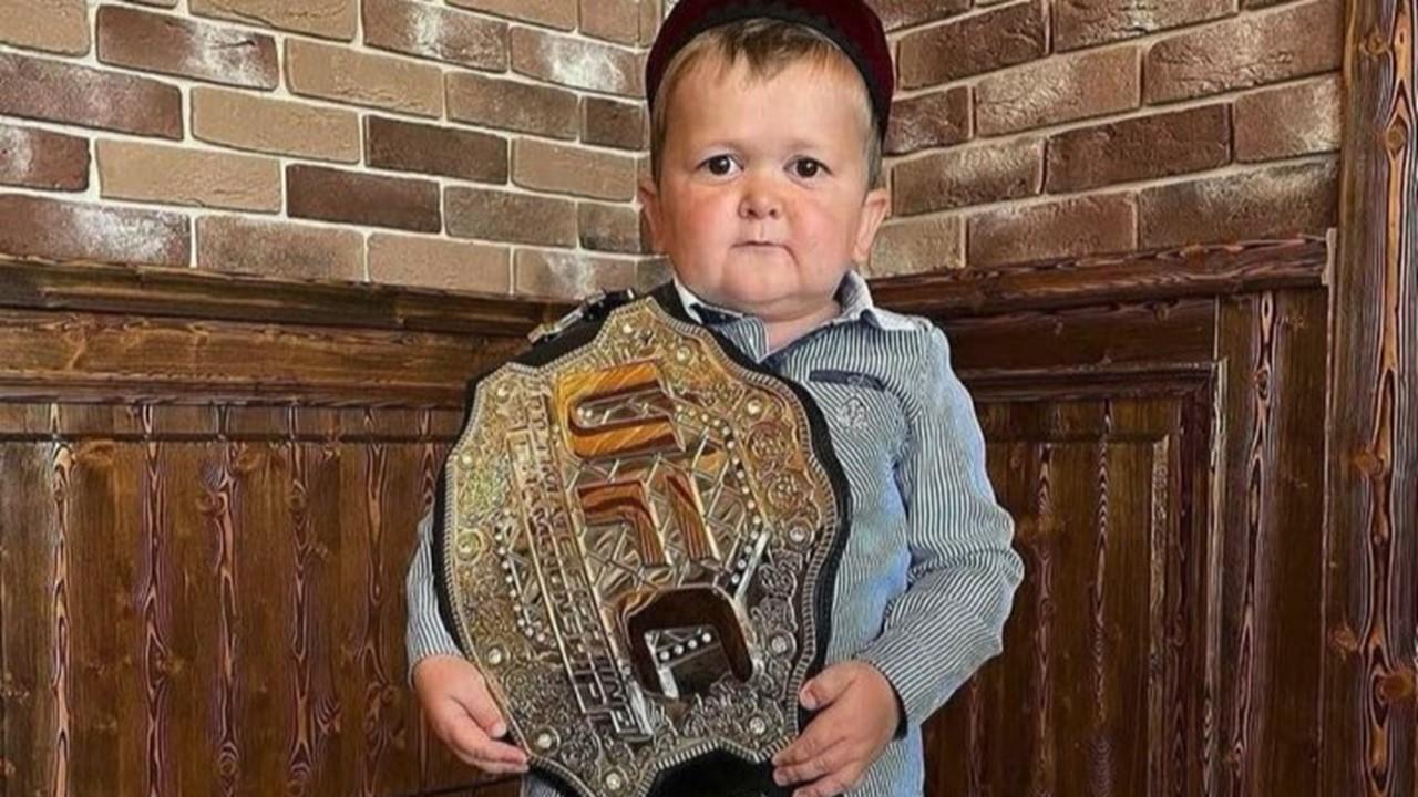 Hasbulla Magomedov with a UFC belt