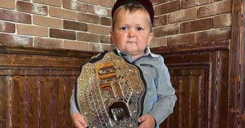 Hasbulla Magomedov with a UFC belt