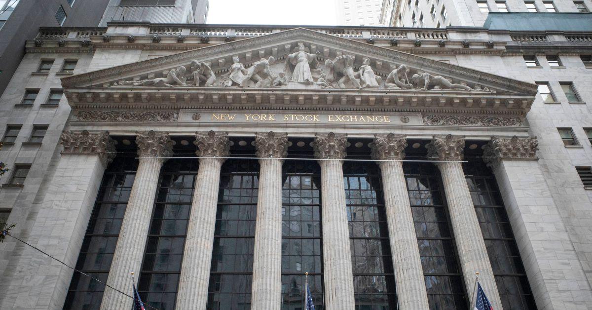 The exterior of the New York Stock Exchange in December of 2025.