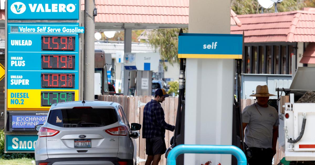 Customer at a gas station