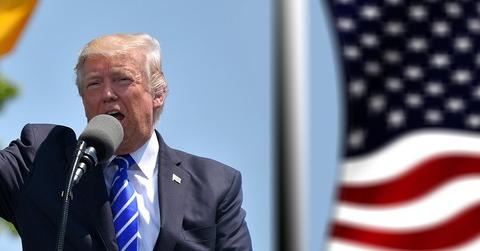 Trump speaks at a rally