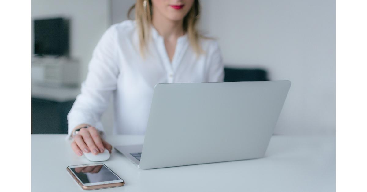 Woman on her computer