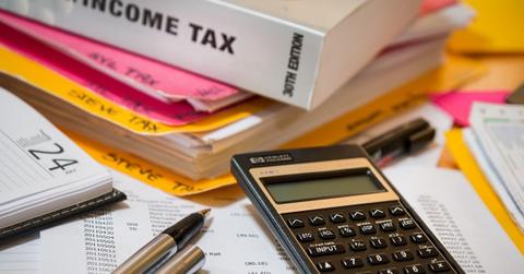 Income tax book and calculator