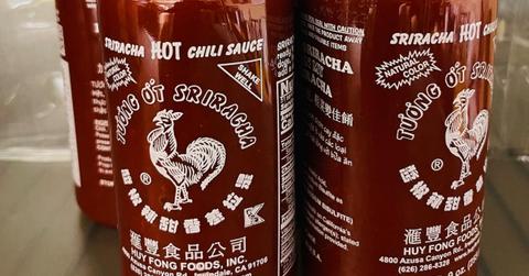 Sriracha bottles