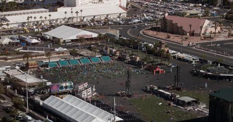 Mass shooting scene in Las Vegas in 2017