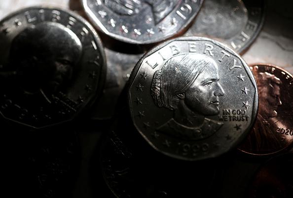 A Susan B. Anthony dollar coin