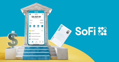 SoFi logo and banking