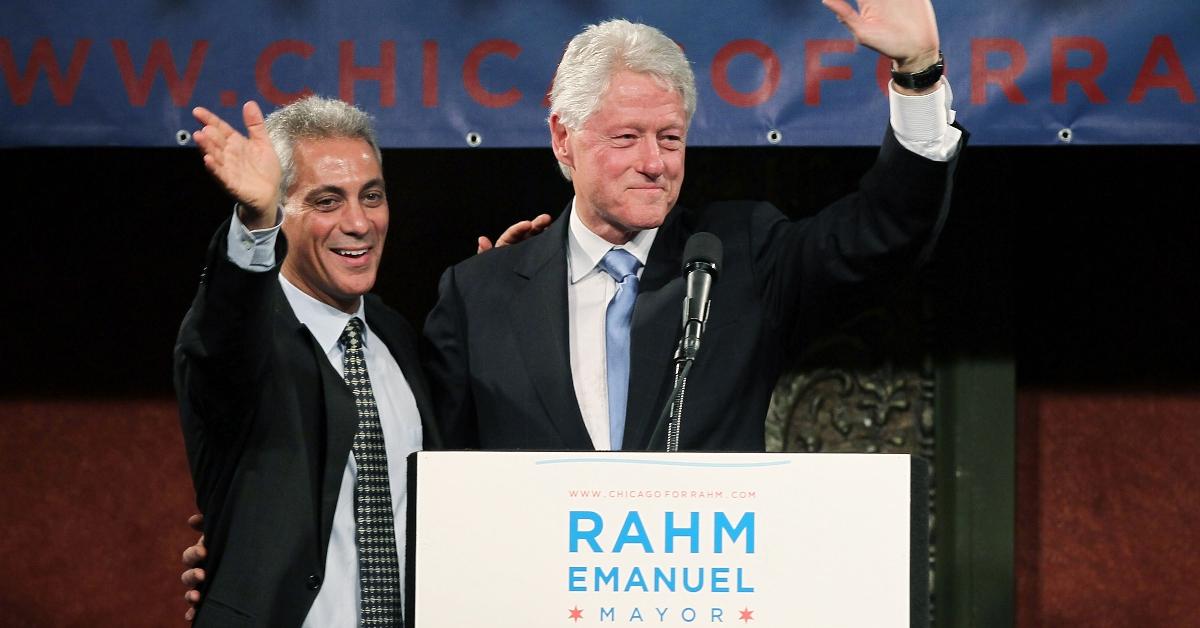Rahm Emanuel and Clinton. SOURCE: GETTY IMAGES