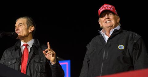 Pennsylvania U.S. Senate candidate Mehmet Oz stands with Donald Trump at a rally on May 6 in Greenburg, Pa.