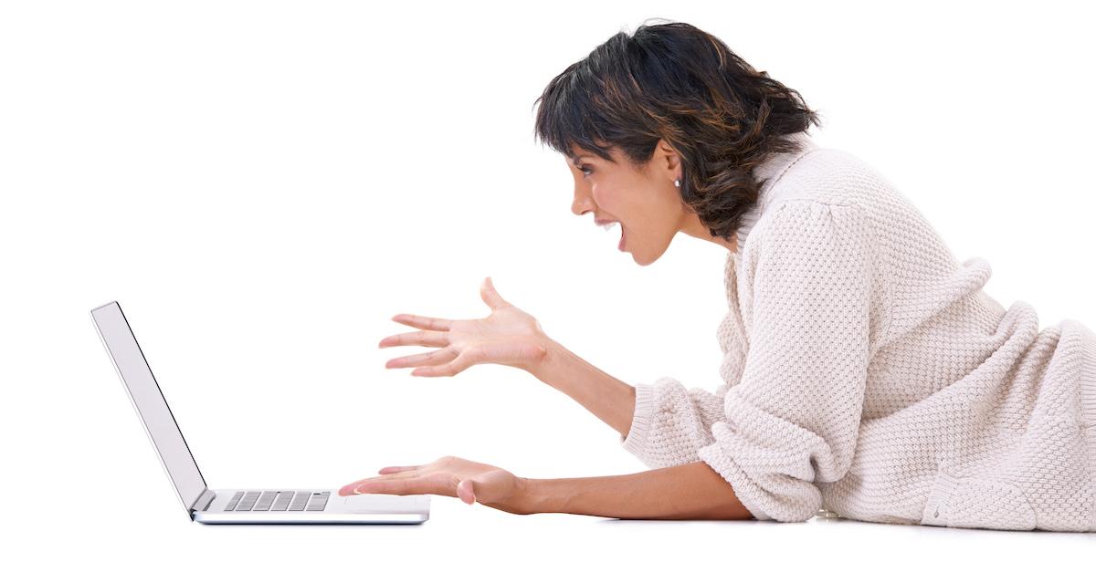 Young woman at laptop