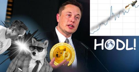 Dogecoin meme with Elon Musk