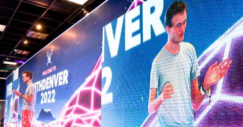 Vitalik Buterin speaking on stage