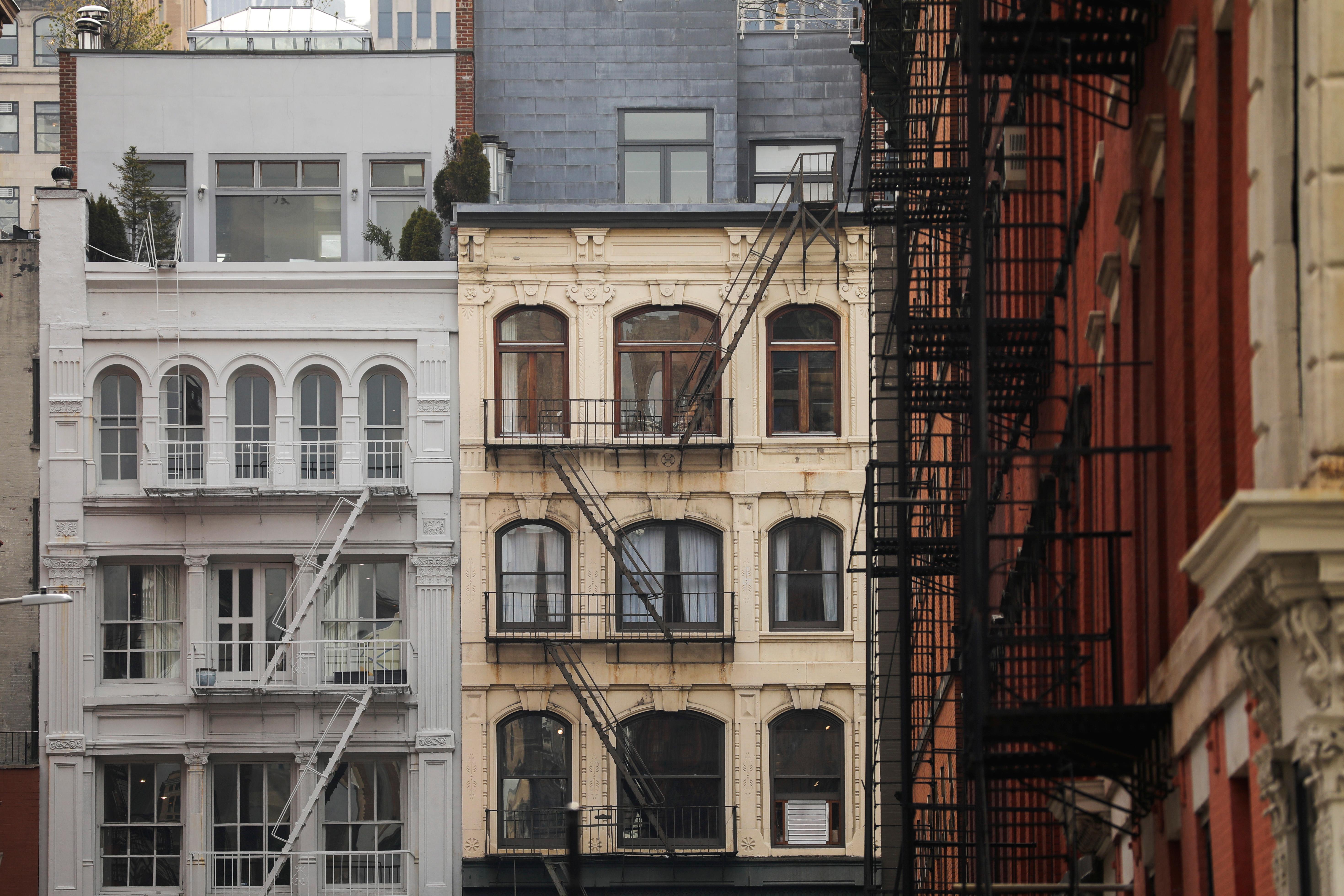 Houses in an old downtown area