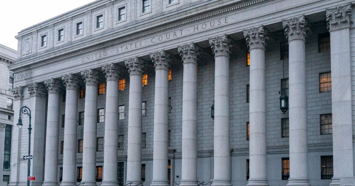 The Thurgood Marshall United States Courthouse, site of Maxwell's trial, in New York City on November 29, 2021