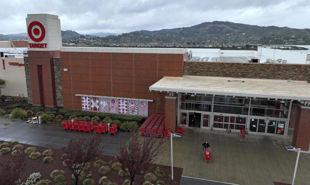 An overhead shot of a Target store