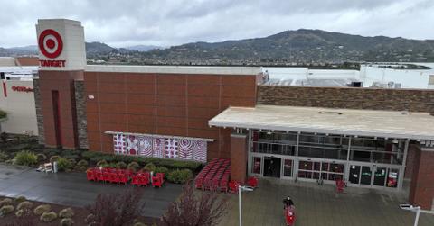 An overhead shot of a Target store