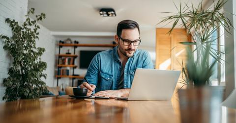 Person looking at his stock portfolio