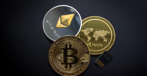 Bitcoin, Ethereum, and Ripple tokens