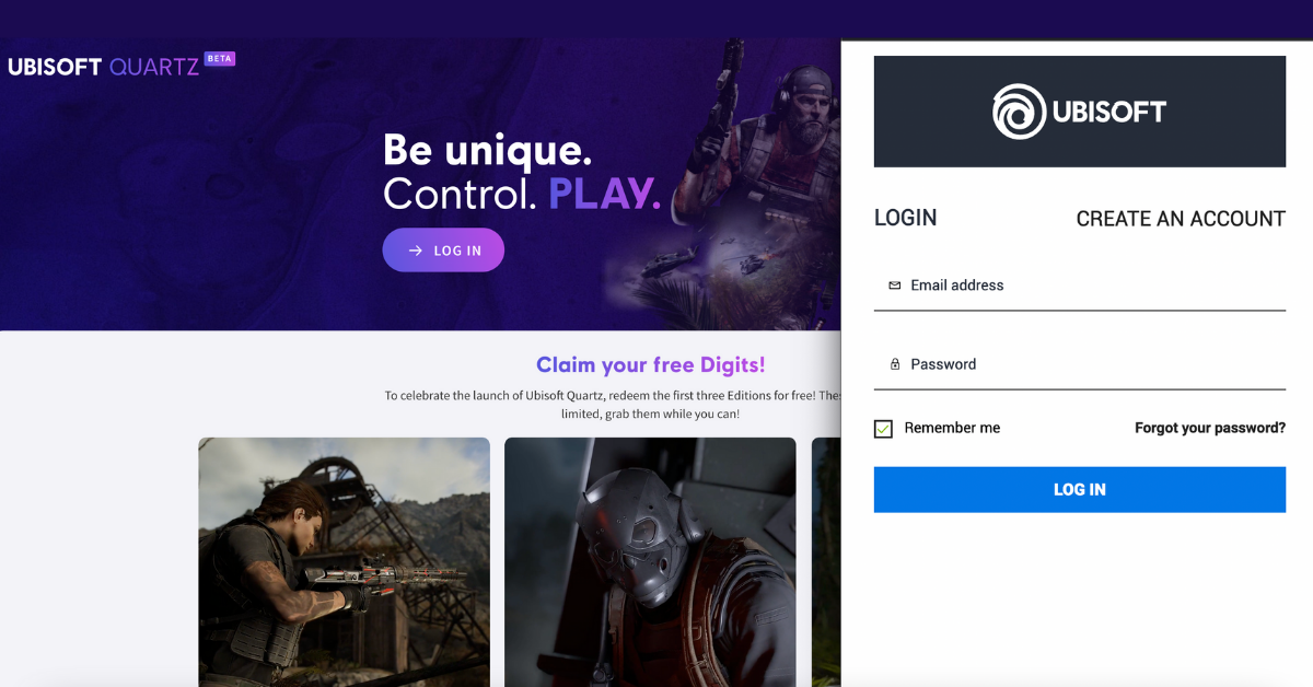 Ubisoft Quartz  Be unique. Control. Play.