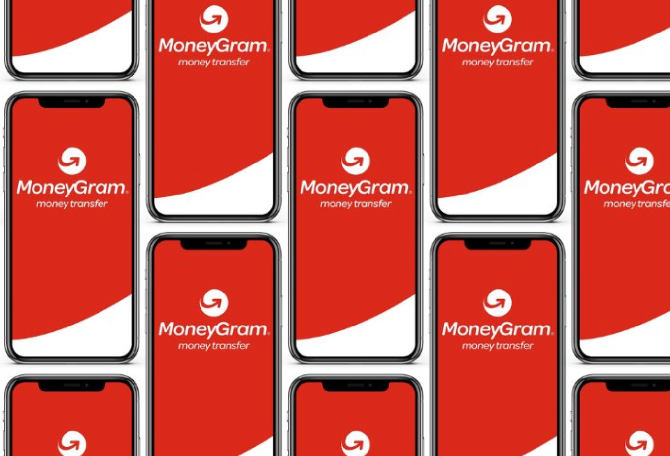 MoneyGram graphic of smartphones displaying logos