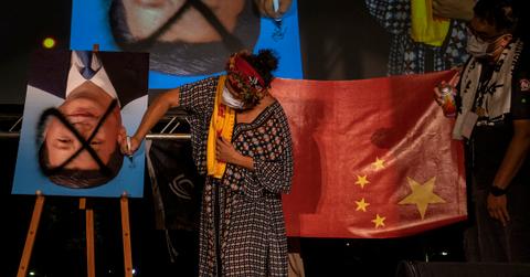 Anti-China protest in Taiwan