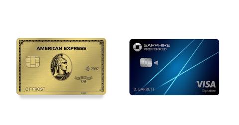 Amex Gold and Chase Sapphire Preferred cards