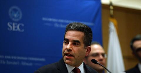 SEC member discussing dark pool settlement