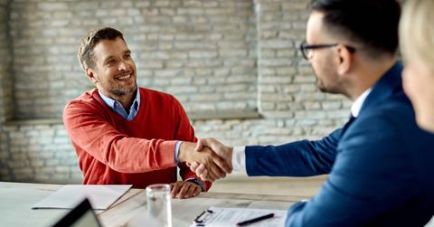 A man applying for a job