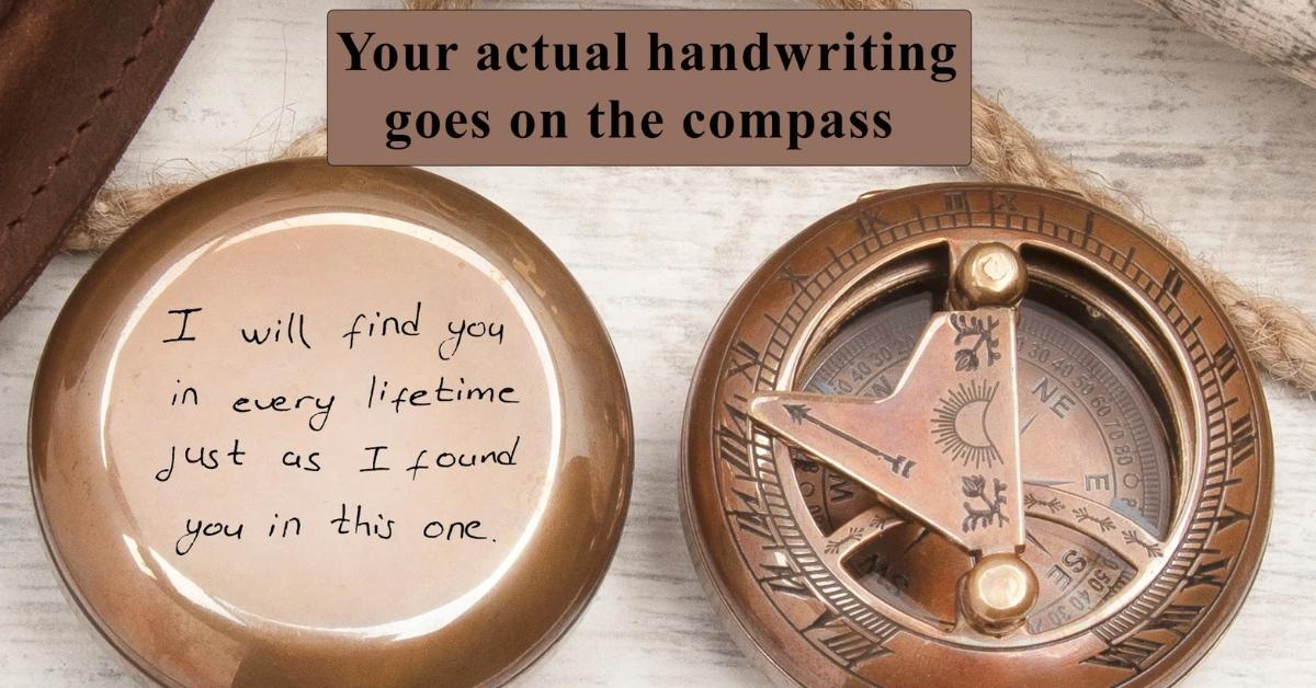 engraved compass gift