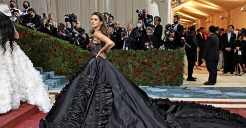 Kendall Jenner in a black dress at the 2022 Met Gala