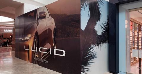 A Lucid Motors billboard