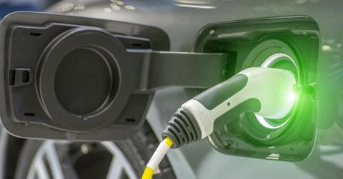 An electric vehicle charging