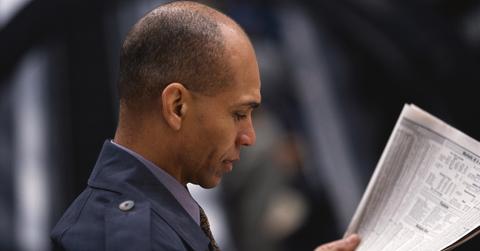 Investor looking at stock quotes