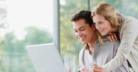 Couple shopping online