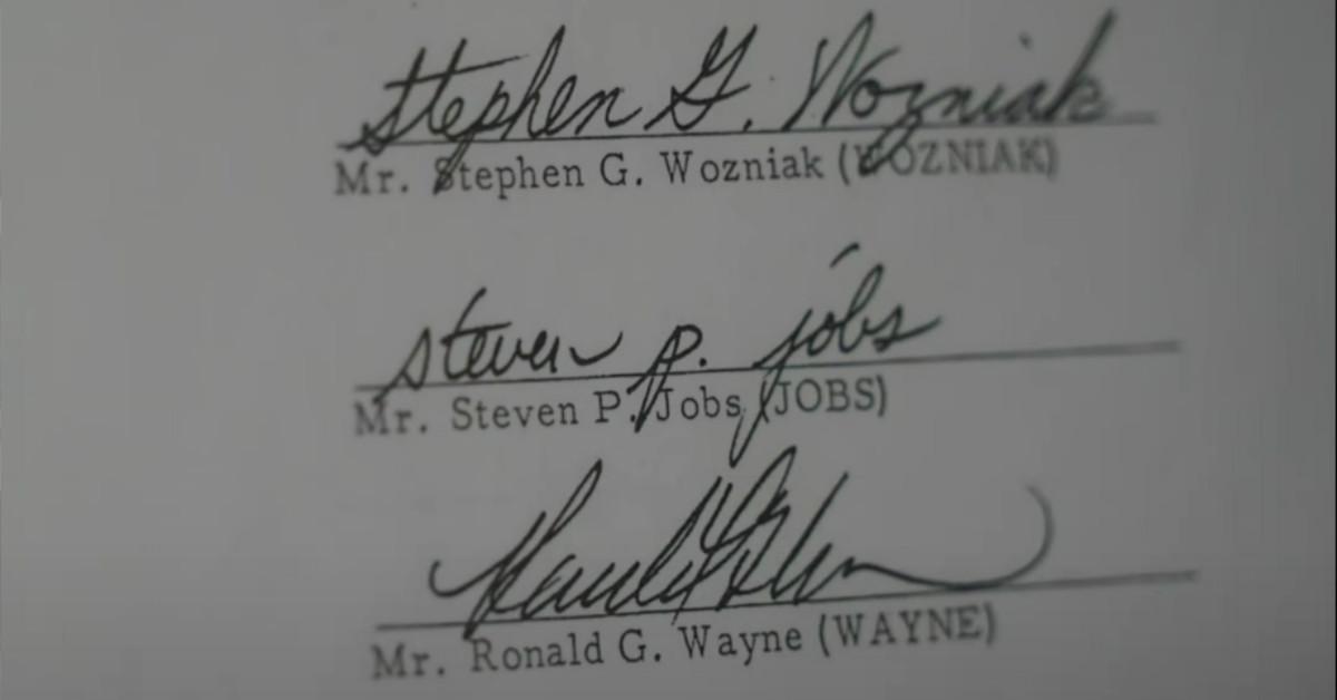 apple founders signatures