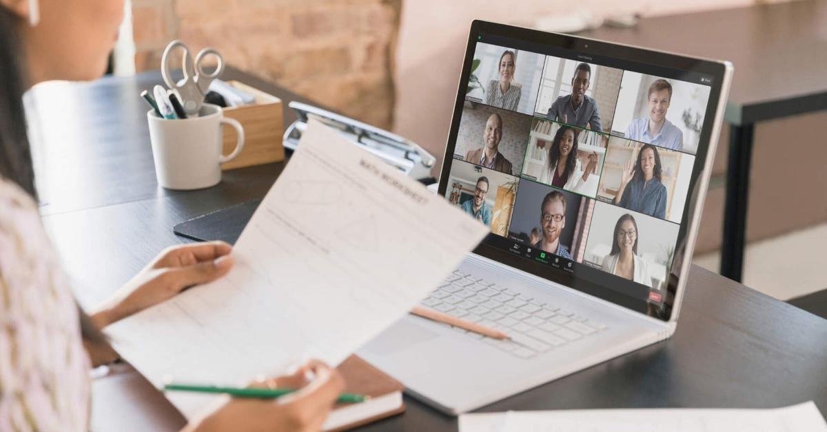 employees on a Zoom call