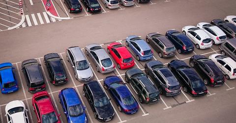 Cars in a parking lot