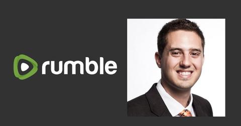 Chris Pavlovski and Rumble logo